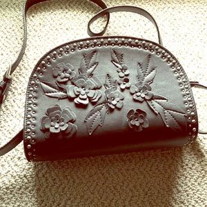 Topshop Black leather crossbody, new without tags